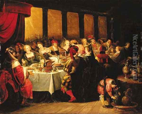 Belshazzar's Feast 7 Oil Painting - Frans II Francken