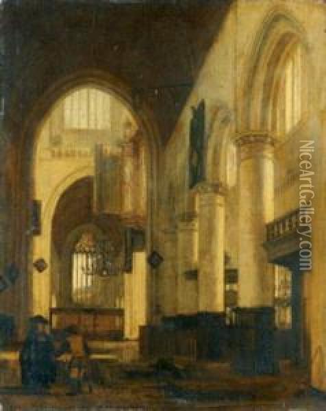 Interieur D'eglise Oil Painting - Hendrick Van Vliet