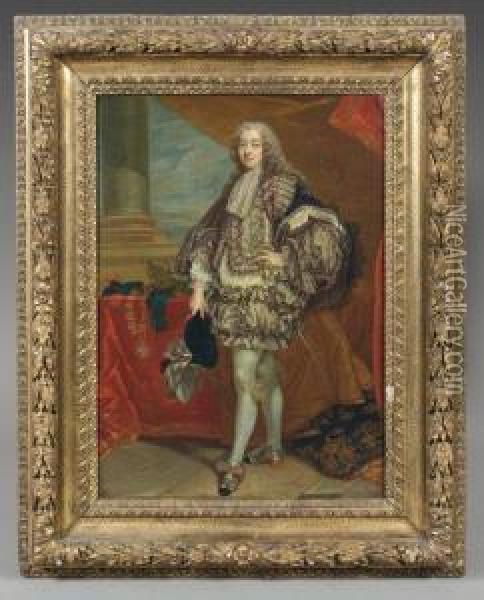 Portrait De Francois-joachim-bernard Potier Oil Painting - Louis-Michel Van Loo