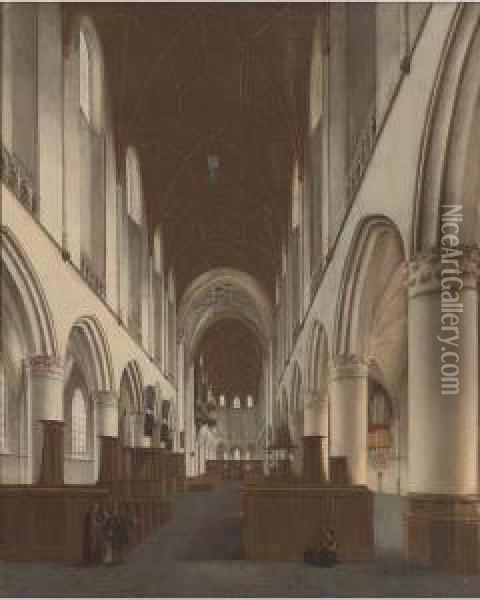 The Church Of Saint Bavo In Haarlem Oil Painting - Hendrick Van Vliet