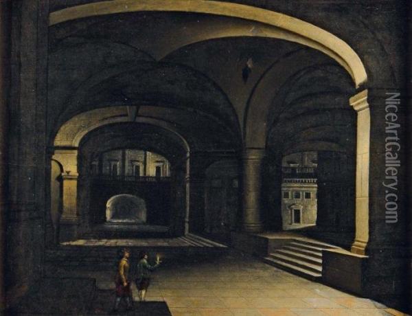 Interieur De Chateau A La Bougie Oil Painting - Hendrick van, the Younger Steenwyck