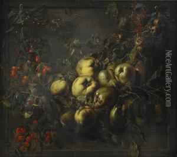 Stilleben Med Bar Och Frukt Oil Painting - Adriaen van Utrecht