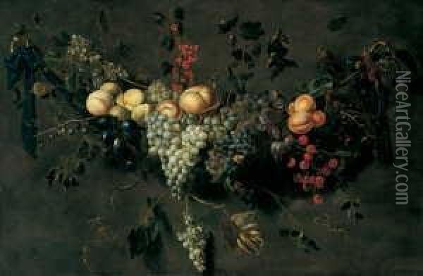 Fruchtestilleben. Oil Painting - Adriaen van Utrecht