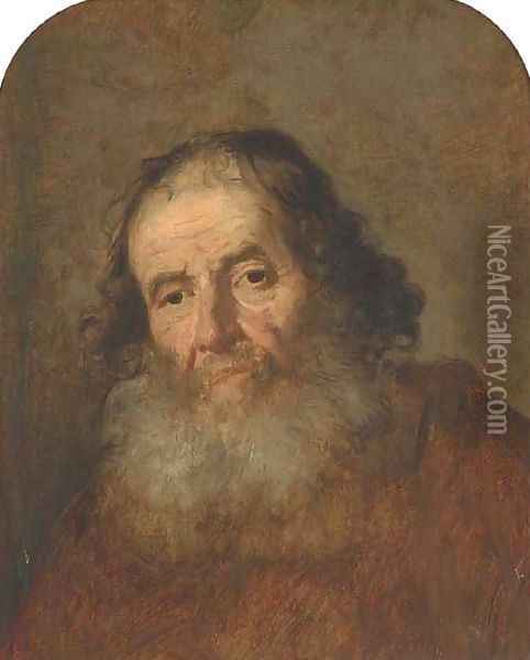 A bearded man Oil Painting - Govert Teunisz. Flinck