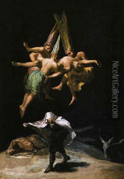 Witches In The Air Oil Painting - Francisco De Goya y Lucientes