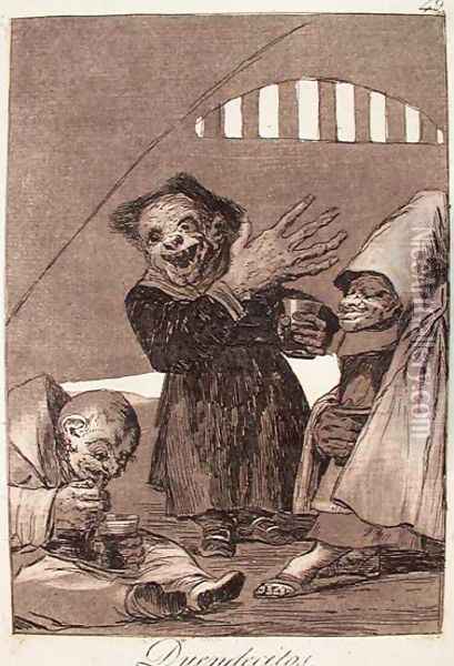 Hobgoblins Oil Painting - Francisco De Goya y Lucientes