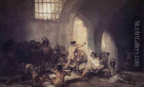 The Madhouse Oil Painting - Francisco De Goya y Lucientes
