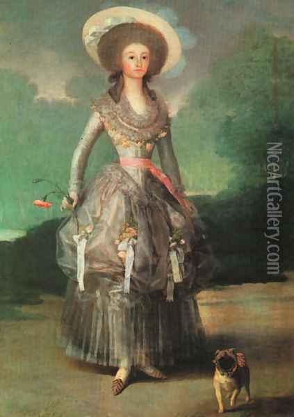 Marquesa De Pontejos Oil Painting - Francisco De Goya y Lucientes