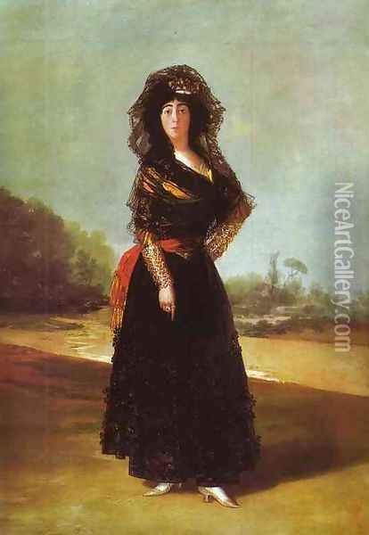 The Duchess of Alba Oil Painting - Francisco De Goya y Lucientes
