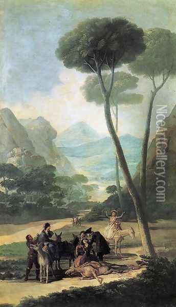The Fall (La Caída) Oil Painting - Francisco De Goya y Lucientes