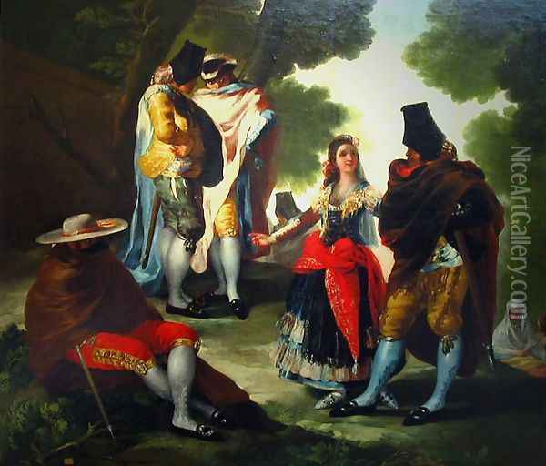 Paseo en Andalucia Oil Painting - Francisco De Goya y Lucientes