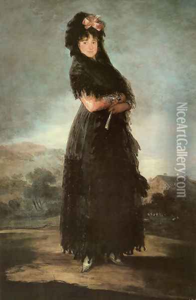 La marquesa de las Mercedes Oil Painting - Francisco De Goya y Lucientes