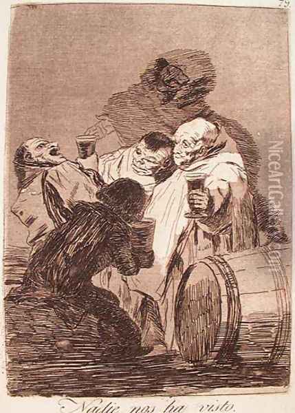 No One Has Seen Us Oil Painting - Francisco De Goya y Lucientes
