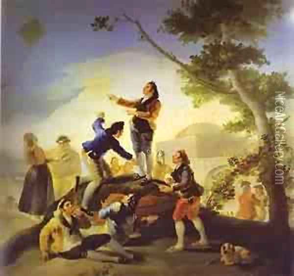 La Cometa (The Kite) 1778 Oil Painting - Francisco De Goya y Lucientes