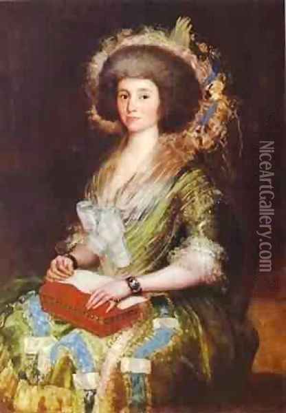 Portrait Of Senora Bermusezne Kepmasa 1800 Oil Painting - Francisco De Goya y Lucientes