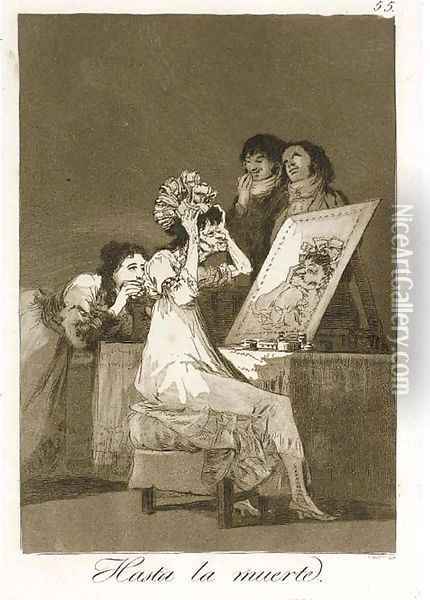 Hasta la Muerte, from Los Caprichos Oil Painting - Francisco De Goya y Lucientes