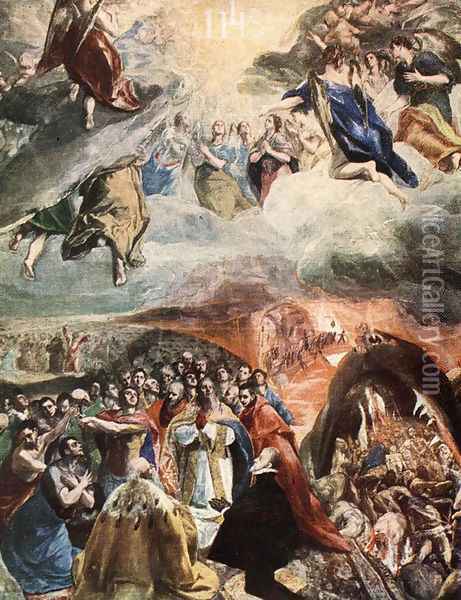 Adoration of the Name of Jesus (Dream of Philip II) Oil Painting - El Greco (Domenikos Theotokopoulos)