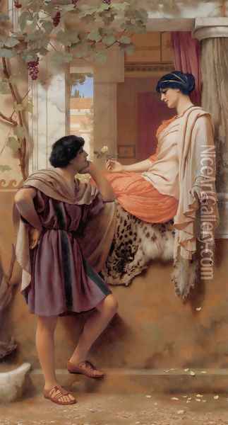 The Old Old Story Ii Oil Painting - John William Godward