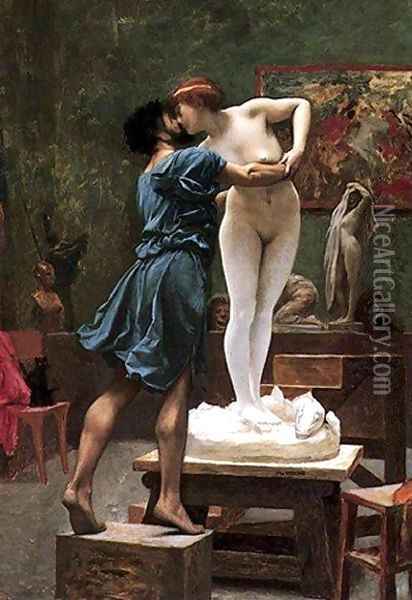 Pygmalion and Galatea 2 Oil Painting - Jean-Leon Gerome