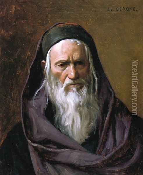 Portrait of a Shephardi Oil Painting - Jean-Leon Gerome