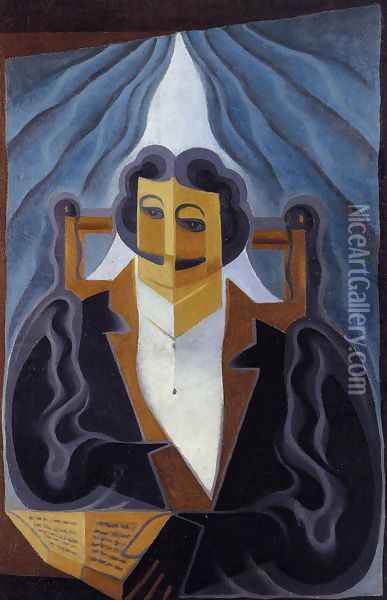 Portrait of a Man Oil Painting - Juan Gris