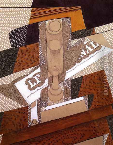 The Pipe Oil Painting - Juan Gris