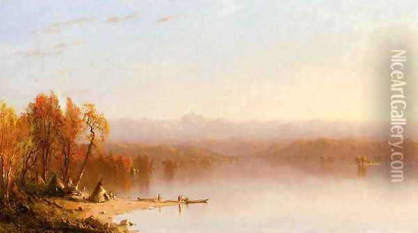 Indian Summer Oil Painting - Sanford Robinson Gifford