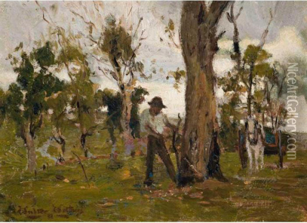 The Wood Gatherer Oil Painting - Walter Withers