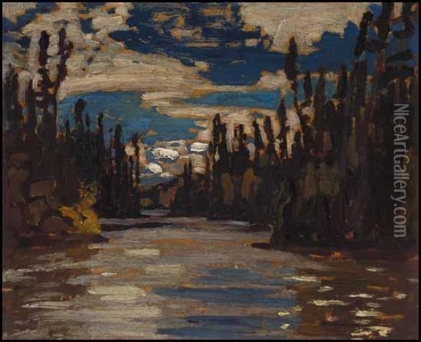 Sand Lake, Algoma / An Algoma River (verso) Oil Painting - Alexander Young