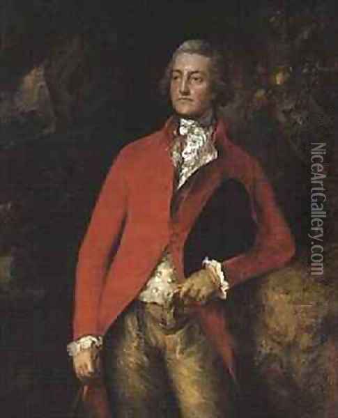 Major William Tennant of Needwood House Staffs Oil Painting - Thomas Gainsborough