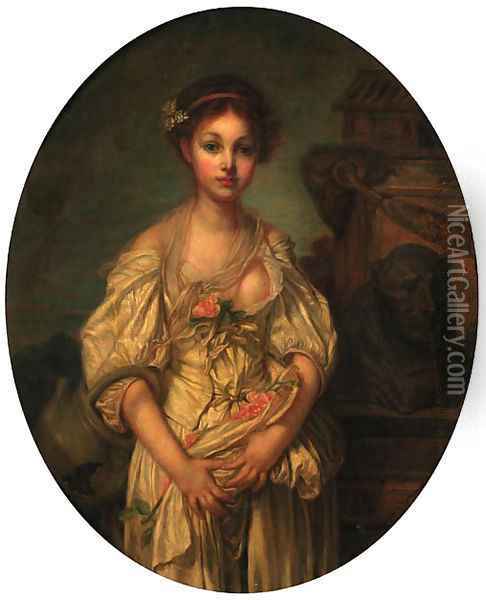 La cruche cassee Oil Painting - Jean Baptiste Greuze