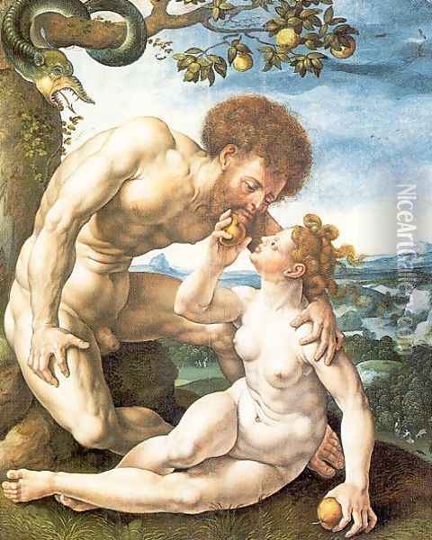 Adam and Eve 1525 2 Oil Painting - Jan Mabuse