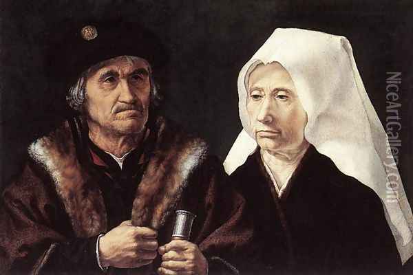 An Elderly Couple 1510-28 Oil Painting - Jan Mabuse