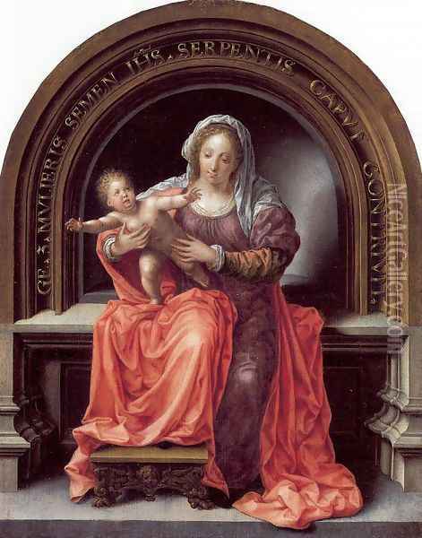 The Virgin and Child 1527 Oil Painting - Jan Mabuse