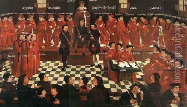 The High Council Oil Painting - Jan Mabuse