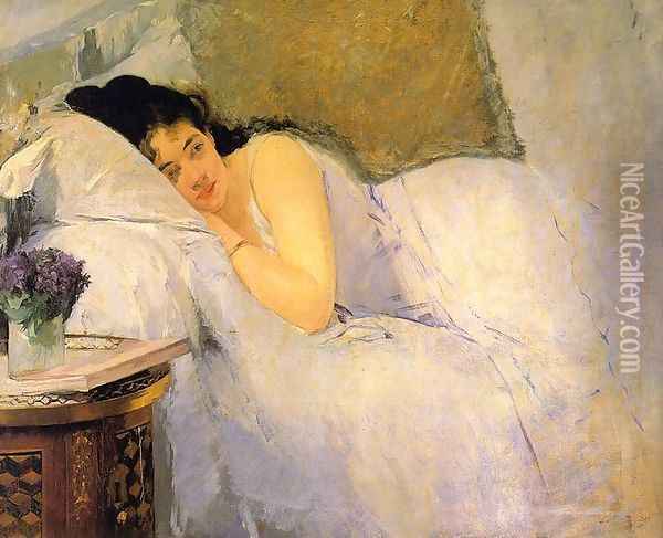 Morning Awakening 1876 Oil Painting - Eva Gonzales