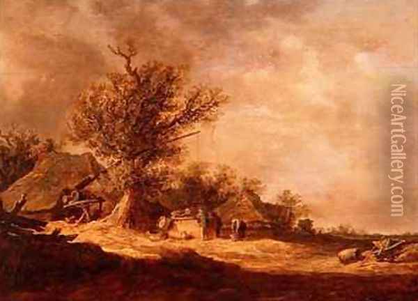 Landscape in the Dunes Oil Painting - Jan van Goyen