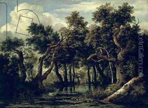 Landscape with an Oak Oil Painting - Jan van Goyen