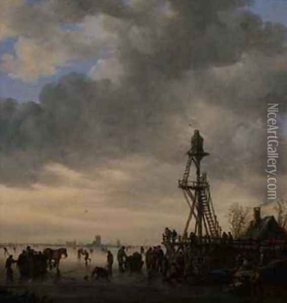 The Landing Stage Oil Painting - Jan van Goyen