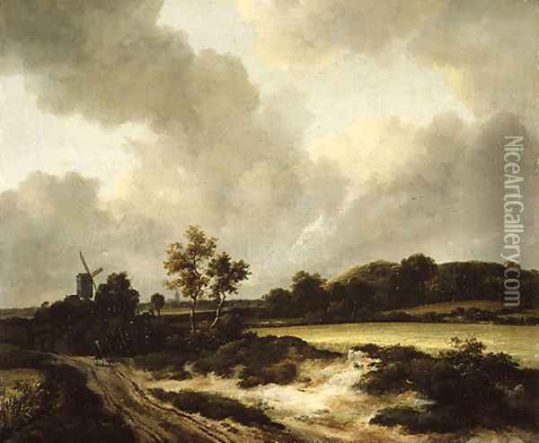 Grainfields ca 1665 Oil Painting - Jan van Goyen