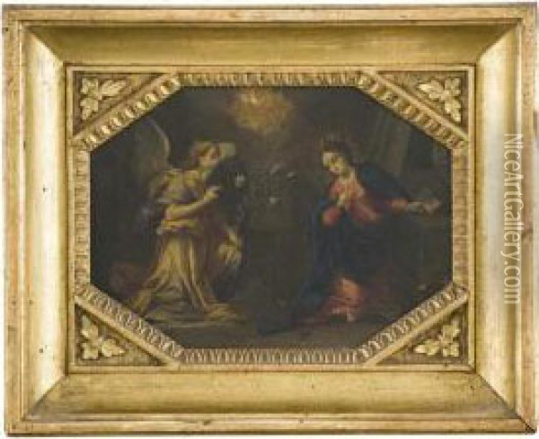 Sacra Famiglia Con San Giovannino Oil Painting - Francesco Albani