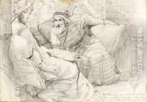 Il Corteggiamento Oil Painting - Sir Lawrence Alma-Tadema