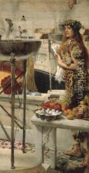 Preparation In The Colosseum Oil Painting - Sir Lawrence Alma-Tadema