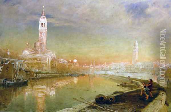 Venice Midsummer Dawn Oil Painting - Albert Goodwin