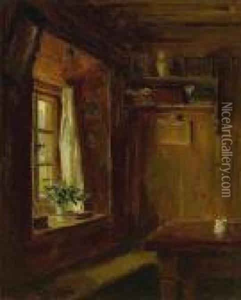 Stubenecke Mit Fenster Oil Painting - Albert Anker