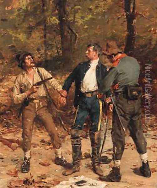 Captured by Confederates Oil Painting - Gilbert Gaul