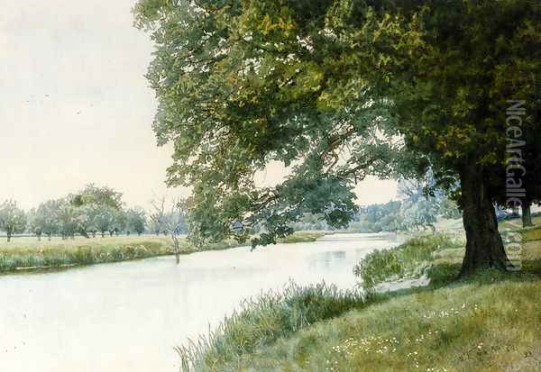 The River Ouse, Bedfordshire Oil Painting - William Fraser Garden