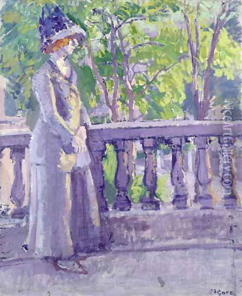 The Balcony Mornington Crescent Oil Painting - Spencer Frederick Gore