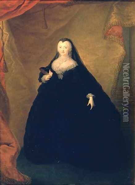 Portrait of Empress Elizabeth 1709-62 in Fancy Dress Oil Painting - Georg Christoph Grooth