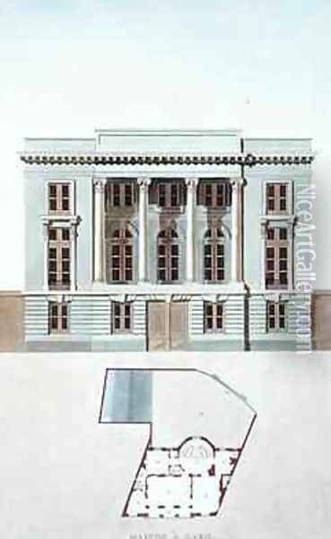 House in Ghent Belgium from Choix des Monuments Edifices et Maisons les plus remarquables du Royaume des Pays Bas Oil Painting - Pierre Jacques Goetghebuer